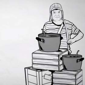Desenho de Chaves é usado para ilustrar vídeo sobre comércio ilegal na deep web