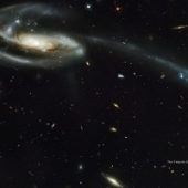 Imagem: uma galáxia de arrasto